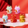 lucky feng shui cat maneki neko fortune figurine, ornements de décoration à collectionner, mini figurine, collection maneki