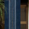 rideau de porte japonais simple, couleur unie, pour cuisine, chambre à coucher, salon, restaurant, décoration de porte, rideau de séparation en lin