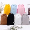 Sacs à cordon en coton, sac de rangement en tissu pour articles divers, bonbons, bijoux, pièces de monnaie, clés, organisateur de maquillage, cosmétiques, poche cadeau à cordon Sacs à cordon en coton, sac de rangement en tissu pour articles divers, bonbons, bijoux, pièces de monnaie, clés, organisateur de maquillage, cosmétiques, poche cadeau à cordon