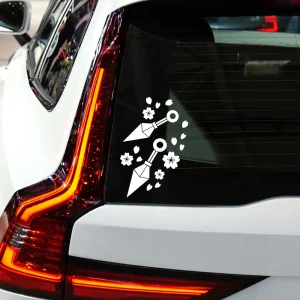 Cherry Blossom Car Sticker Ninja Weapon For Car Window Side Body Decoration Die Cutting Vinyl Decals Auto Styling Accessories Cherry Blossom Car Sticker Ninja Weapon For Car Window Side Body Decoration Die Cutting Vinyl Decals Auto Styling Accessories