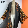 winyi robe kimono longue imprimée style bohémien, vêtements d'été pour femmes, vacances, plage, kaftan, nouvelle collection 2023