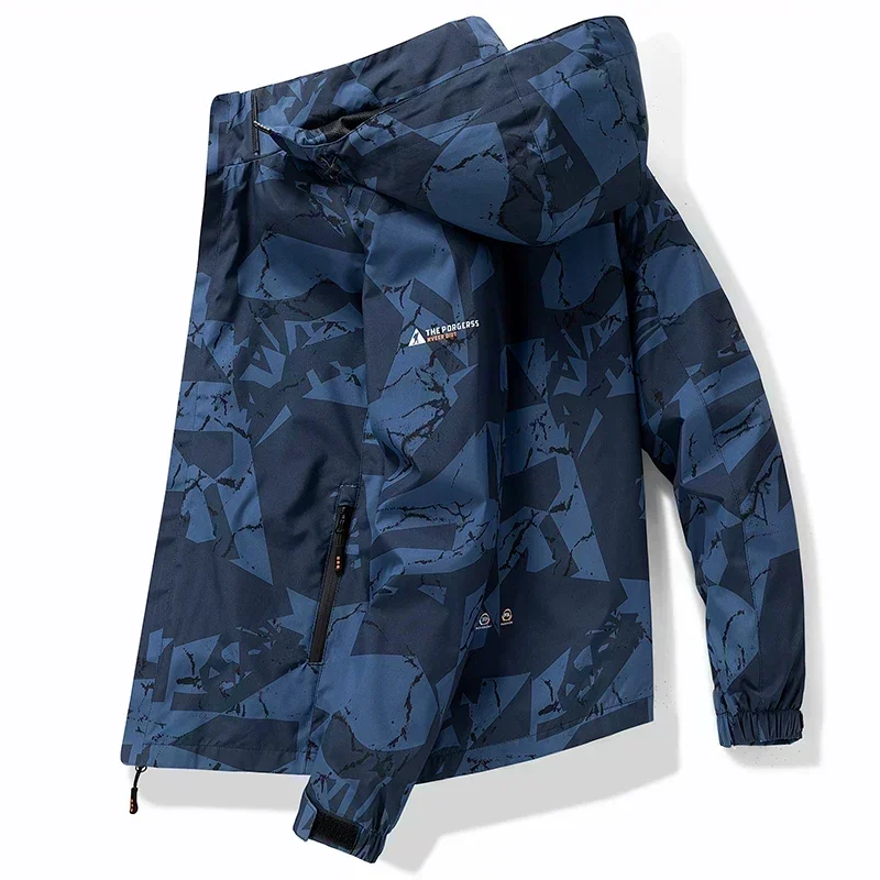 veste d'automne pour hommes, mode coréenne, manteau ample et imperméable à capuche, fonction de loisirs en plein air, veste camouflage de camping, vêtements de travail pour hommes, 2024 veste d'automne pour hommes, mode coréenne, manteau ample et imperméable à capuche, fonction de loisirs en plein air, veste camouflage de camping, vêtements de travail pour hommes, 2024