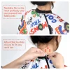 cape de coiffeur pour enfants, dessin animé, pour salon de coiffure, pongé en polyester, robe de barbier, soins capillaires, fournitures de coiffure
