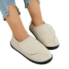 Chaussures de maison coordonnantes en daim pour hommes, pantoufles, confortables, chaudes, chaussures de marche en peluche, intérieur, extérieur, pieds enflés pour diabétiques