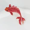 broches en strass de poisson koi rouge pour femmes, unisexe, vintage, 3 couleurs, carpe, poisson, animal, manteau, costume, cadeaux du nouvel an
