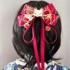 Épingle à cheveux de dessin animé japonais exquis pour filles, nœud de renard, ruban, pince à cheveux, vêtements de sauna, accessoires de vêtements de cosplay hanfu