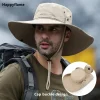 nouveau chapeau de pêche de protection solaire été respirant maille camping randonnée casquettes anti uv chapeau de soleil casquettes d'alpinisme chapeau panama pour hommes