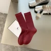 chaussettes unisexes pour hommes et femmes, tube haut en coton, chaussettes de sport de haute qualité, solides, noires et blanches