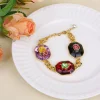 ensemble de bijoux en cristal pour femmes, collier et boucles d'oreilles de luxe léger, accessoires dopamine colorés