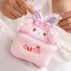 dessin animé anime porte monnaie ma mélodie chat noir doux piano pendentif sac bijoux sac belle peluche sac fille femmes cadeaux écouteur sac