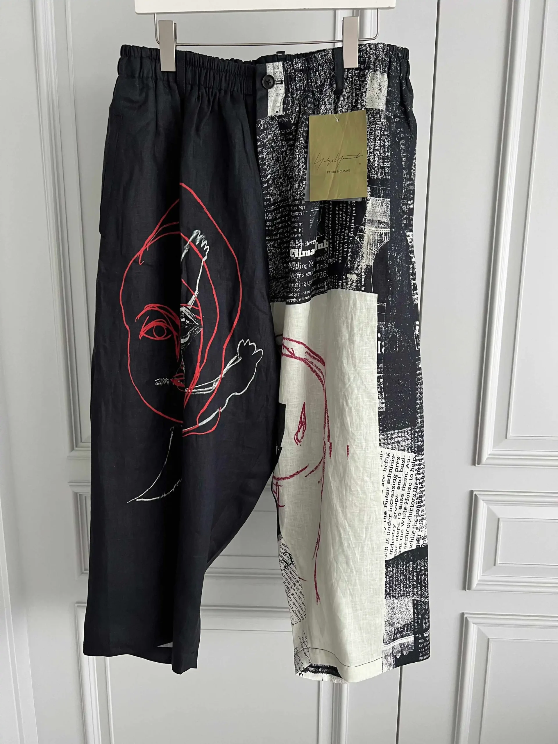Conception originale TOP-YAMAMOTO : pantalon à la cheville à imprimé floral Yuka Asakura, pantalon à jambes larges Conception originale TOP-YAMAMOTO : pantalon à la cheville à imprimé floral Yuka Asakura, pantalon à jambes larges