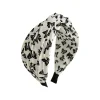 version coréenne de la mode nouveau cerceau de cheveux tissu imprimé accessoires de cheveux à large bord cerceau de tête accessoires de tête de conception simple