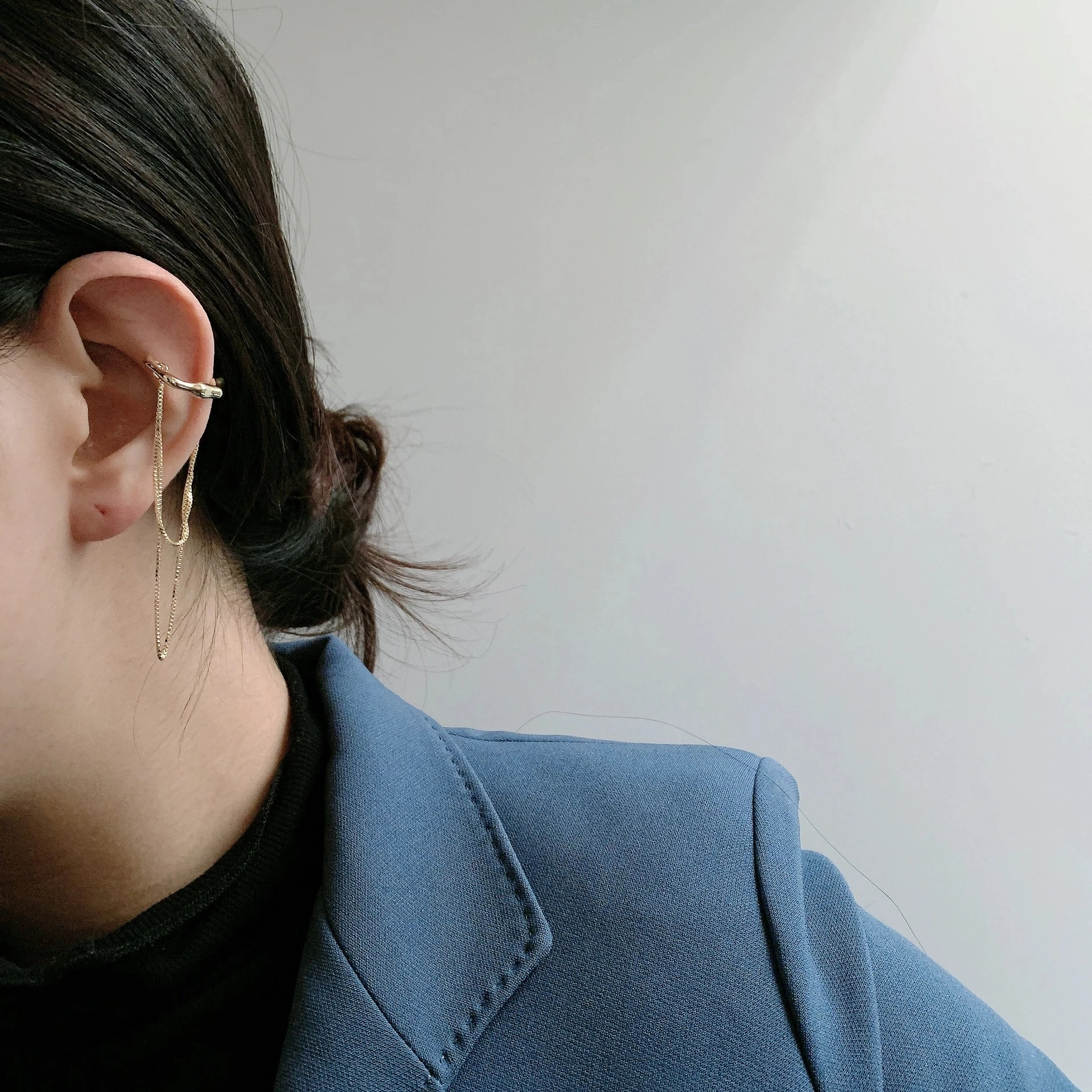 goth or argent couleur lettre c earcuff gland chaîne oreille manchette faux piercing faux boucles d'oreilles pour femmes mode coréenne clips bijoux goth or argent couleur lettre c earcuff gland chaîne oreille manchette faux piercing faux boucles d'oreilles pour femmes mode coréenne clips bijoux