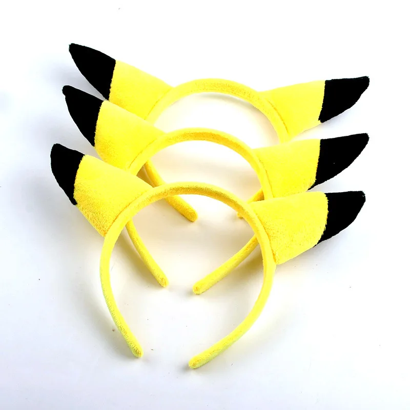 accessoires pour cheveux de dessin animé pokemon, bandeau pikachu, oreilles mignonnes, couvre chef de poupée en peluche, personnalisation de selfie accessoires pour cheveux de dessin animé pokemon, bandeau pikachu, oreilles mignonnes, couvre chef de poupée en peluche, personnalisation de selfie