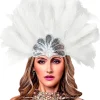 coiffure en plumes noires pour femmes, coiffure de carnaval des caraïbes, accessoires de showgirl, cosplay ssissi