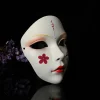 masque de geisha de cosplay complet créatif, masque de cosplay hanfu effrayant à fleurs, mascarade drôle, masque japonais, spectacle de jouets
