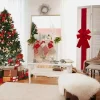【t】 grand ruban à nœud rouge, décoration de porte d'entrée de noël, nœud suspendu pour fête de mariage, nœud de porte traditionnel prêt à l'emploi, décor du nouvel an