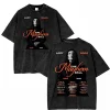 vintage lavé lady gaga the mayhem ball tour 2025 t shirt mode hommes/femmes esthétique haute qualité lavage à l'acide 100% coton t shirts