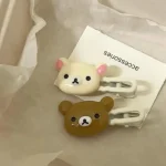 Dessin animé Rilakkuma mignon épingle à cheveux Kawaii doux belle frange pince latérale étudiant petite coiffure polyvalente fille cadeau d’anniversaire ornement Dessin animé Rilakkuma mignon épingle à cheveux Kawaii doux belle frange pince latérale étudiant petite coiffure polyvalente fille cadeau d’anniversaire ornement