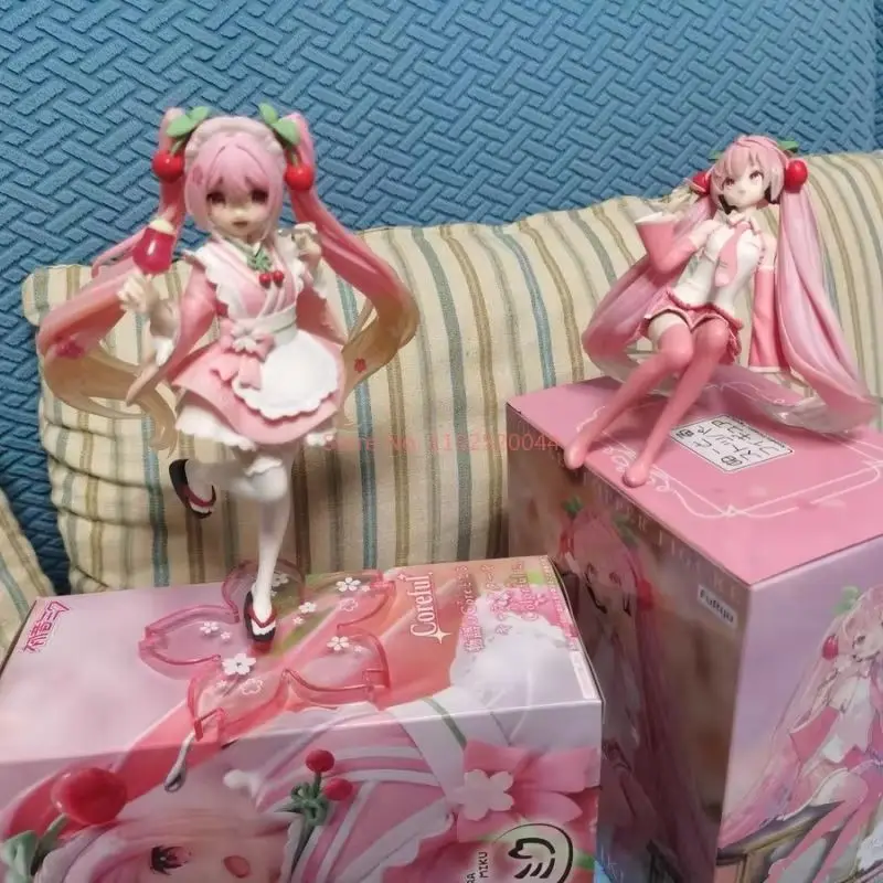 kawaii 18 cm taito hatsune miku coreful sakura wafuu kissa ver. figurine de demoiselle d'honneur, modèle de dessin animé, jouets à collectionner, cadeau de remise de diplôme kawaii 18 cm taito hatsune miku coreful sakura wafuu kissa ver. figurine de demoiselle d'honneur, modèle de dessin animé, jouets à collectionner, cadeau de remise de diplôme