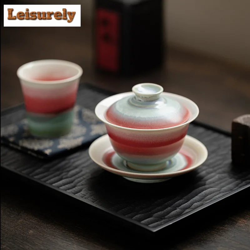 150ml aurora four changement gaiwan créatif rouge vert glaçure opéra tasse soucoupe thé tureen thé brassage couverture bol cha fournitures artisanat 150ml aurora four changement gaiwan créatif rouge vert glaçure opéra tasse soucoupe thé tureen thé brassage couverture bol cha fournitures artisanat