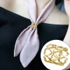 injplanchers f Écharpe de style coréen pour tenue professionnelle et décontractée, accessoire anti desserrage pour femme