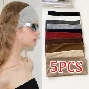 5 pièces 10CM de large bandeau de Sport pour les femmes bandeaux absorbant la sueur mode course quotidienne Fitness Sport Yoga bandeaux Streetwear 5 pièces 10CM de large bandeau de Sport pour les femmes bandeaux absorbant la sueur mode course quotidienne Fitness Sport Yoga bandeaux Streetwear
