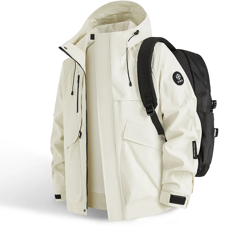 veste d'alpinisme pour hommes, coupe vent, imperméable, vestes de randonnée pour hommes, mode hip hop, design décontracté, surdimensionné, manteau d'extérieur, nouvelle collection veste d'alpinisme pour hommes, coupe vent, imperméable, vestes de randonnée pour hommes, mode hip hop, design décontracté, surdimensionné, manteau d'extérieur, nouvelle collection