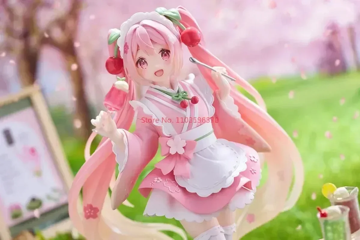 taito original hatsune ku sakura wafuu kguadalver maid coreful anime figurine modèle, jouets à collectionner, cadeau kawaii, 18cm taito original hatsune ku sakura wafuu kguadalver maid coreful anime figurine modèle, jouets à collectionner, cadeau kawaii, 18cm