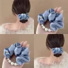 Cravate de cheveux en perles de Style coréen, bandeau élégant pour femmes, accessoires pour cheveux queue de cheval basse Cravate de cheveux en perles de Style coréen, bandeau élégant pour femmes, accessoires pour cheveux queue de cheval basse