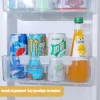 séparateur de rangement pour réfrigérateur, panneau de séparation, attelle de rangement en plastique rétractable, bouteille de cuisine, organisateur d'étagère, 1/4 pièces