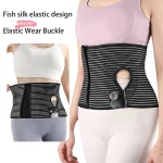 Ceinture de soutien unisexe pour hernie et stomie, 1 pièce, enveloppes de soutien pour stomie noire, attelle abdominale pour hommes et femmes