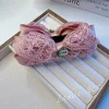 accessoire de cheveux coréen style collégial tissu doux découpé grand nœud pince banane pince verticale élastique pour queue de cheval épingle à cheveux chapeaux