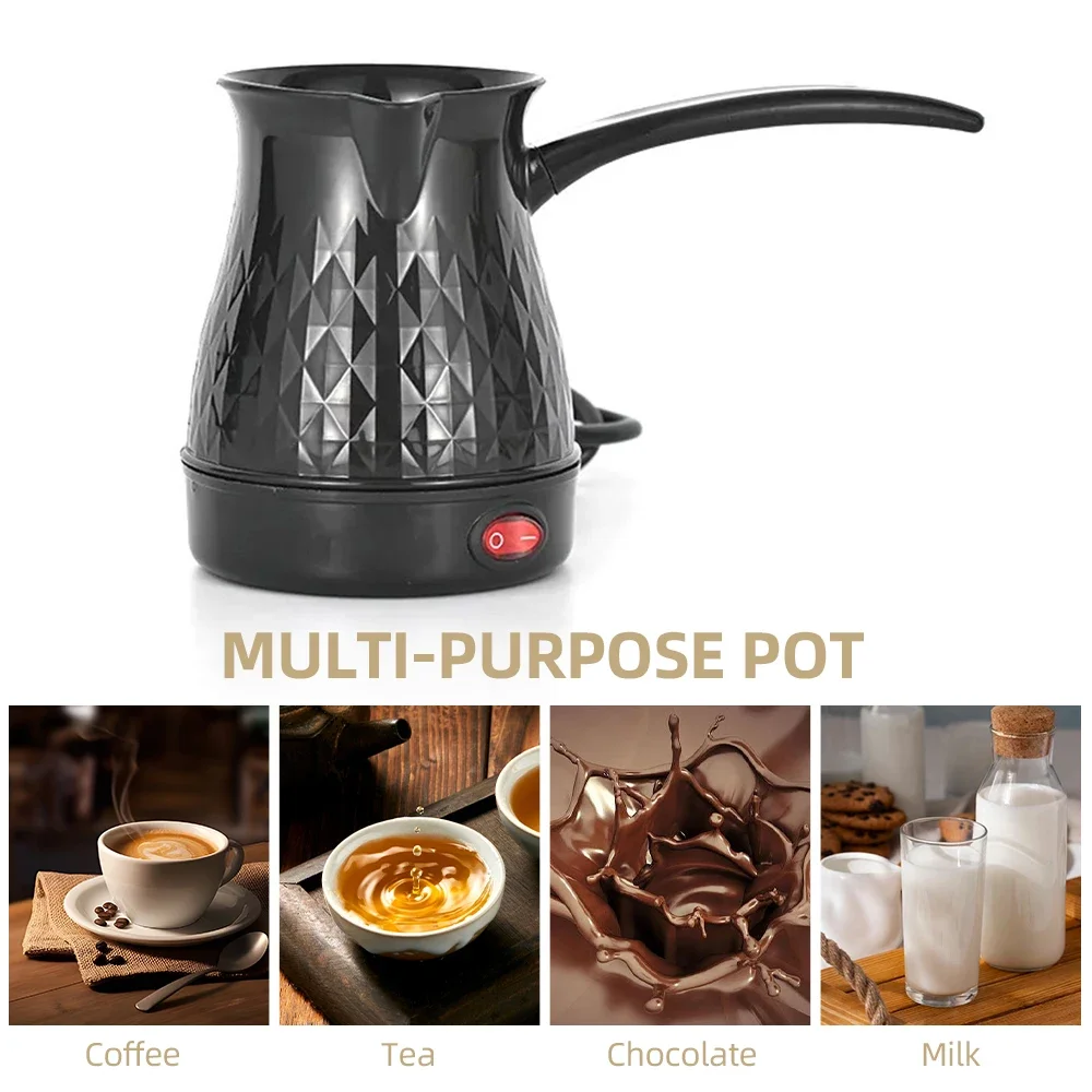 600w 600ml portable en acier inoxydable électrique thé cafetière bouilloire cafetière turque grecque arabe cafetière avec poignée 600w 600ml portable en acier inoxydable électrique thé cafetière bouilloire cafetière turque grecque arabe cafetière avec poignée