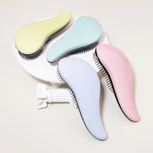 Brosse de massage antistatique, douche enroulée, brosse de massage, cheveux mouillés, brosse bouclée, outil de salon de coiffure, spécial pour perruques de vrais cheveux