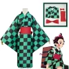 anime divertissement district périphérique, kamado tanjirou hashibira inosuke cosplay costume, kimono halloween carnaval imbibé perruque