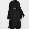 harajuku – vestes noires gothiques vintage pour femmes, manteaux y2k, esthétique, ample, fermeture éclair, streetwear grunge, sans manches, haut fendu