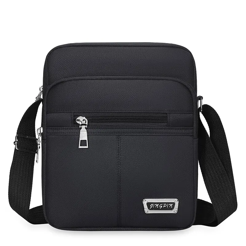 Sac à bandoulière oblique multicouche étanche pour hommes et femmes, sac décontracté de grande capacité, version coréenne, One Initiated Business Sac à bandoulière oblique multicouche étanche pour hommes et femmes, sac décontracté de grande capacité, version coréenne, One Initiated Business
