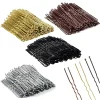 Épingles à cheveux en alliage en forme de u, 50 pièces/sac, 6cm/7cm, pinces à cheveux ondulées, épingles à cheveux simples en métal, barrettes, outils de coiffure de mariée