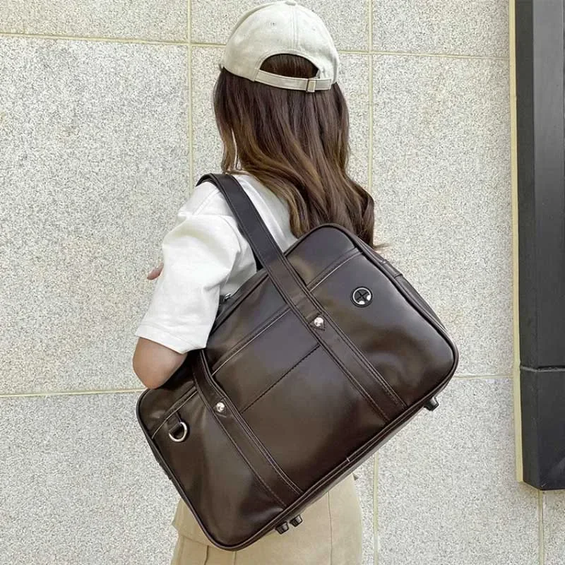 japonais décontracté pu sac à bandoulière junior lycéens sac d'école sac à main anime uniforme sac fourre tout sacs pour femmes bolsos japonais décontracté pu sac à bandoulière junior lycéens sac d'école sac à main anime uniforme sac fourre tout sacs pour femmes bolsos