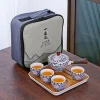 théière et infuseur en céramique avec rotation à 360 degrés, tasse à thé, porcelaine puer, service à thé chinois gongfu, fleurs, forme exquise