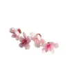 accessoire pour cheveux hanfu en épingle à cheveux en fleur de pêcher – pince à cheveux en soie rose pour femmes, ornement de cheveux féerique de style traditionnel chinois, ele