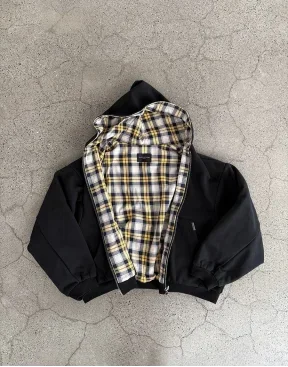 cardigan à capuche avec fermeture éclair à carreaux double face rouge rétro coréen pour hommes et femmes y2k harajuku mode hip hop gothique veste ample décontractée cardigan à capuche avec fermeture éclair à carreaux double face rouge rétro coréen pour hommes et femmes y2k harajuku mode hip hop gothique veste ample décontractée