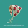 bandanas en dentelle florale coréenne, bandeau pour filles, écharpe de cheveux ajourée respirante pour femmes, foulard tricoté à la main, accessoires de chapeau