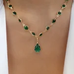 Collier ras du cou rétro en pierres précieuses en cristal arc-en-ciel pour femmes, chaîne de clavicule Simple, bijoux, accessoires de vêtements à la mode Collier ras du cou rétro en pierres précieuses en cristal arc-en-ciel pour femmes, chaîne de clavicule Simple, bijoux, accessoires de vêtements à la mode