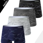 Sous-vêtements pour hommes 4 pièces, boxer intime imprimé ligne quotidienne confortable, doux et à la mode, boxer sportif et respirant Sous-vêtements pour hommes 4 pièces, boxer intime imprimé ligne quotidienne confortable, doux et à la mode, boxer sportif et respirant