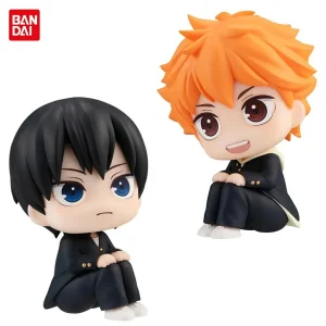 10cm Anime Haikyuu Figure Hinata Shoyo Tobio Kageyama 2 pièces ensemble figurine poupée jouet voiture PVC modèle Kawaii décoration enfants cadeau