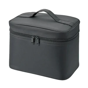 Trousse de maquillage de Style japonais pour femmes, sac de rangement de lavage noir à main, sac de toilette à Double fermeture éclair pour hommes et femmes/hommes