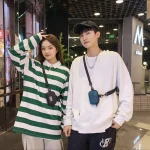Mignon cou suspendu en Nylon porte-monnaie lanière Style japonais Mini sac de rangement décontracté lettre Couple sac à bandoulière garçons filles