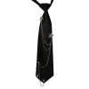 Mode pré-attaché JK cravate Punk JK Preppy noeud papillon réglable Vintage étoile chaîne cravate pour hommes femmes Mode pré-attaché JK cravate Punk JK Preppy noeud papillon réglable Vintage étoile chaîne cravate pour hommes femmes